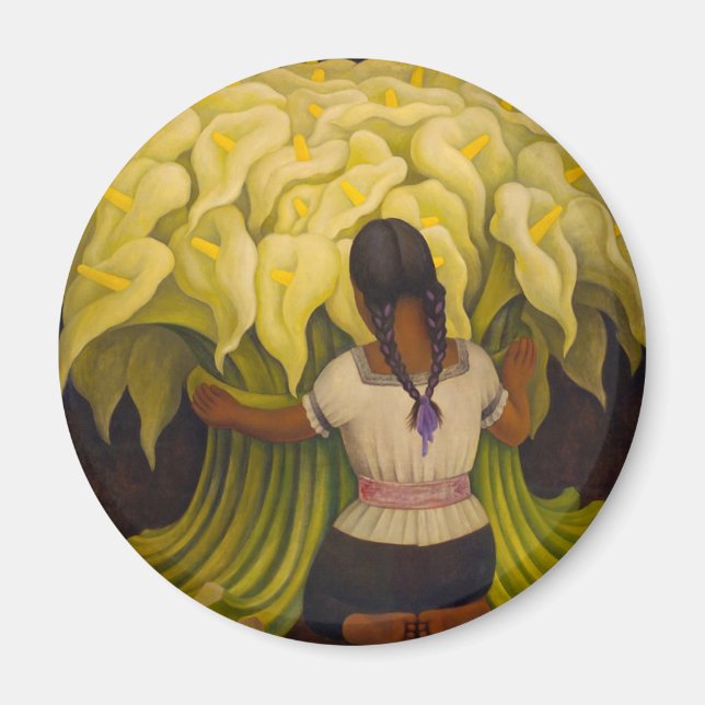 girl_with_lillies_1941.png magnet (Front)