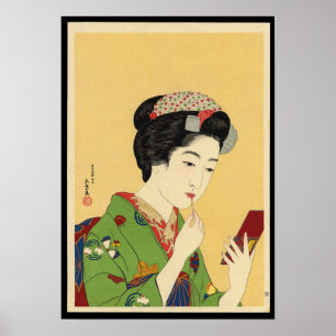 Girl with Lipstick Poster
