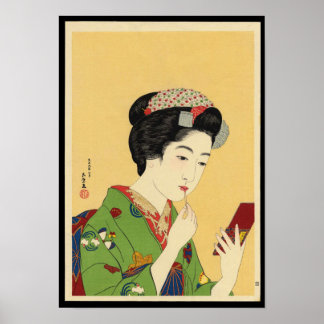 Girl with Lipstick Poster
