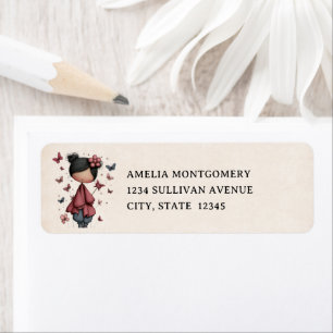 Girl with Magic Wand and Butterflies - Address