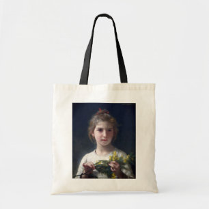 Girl with Mimosa, Bouguereau Tote Bag