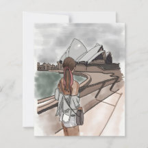 Girl with Opera house at Sydney>