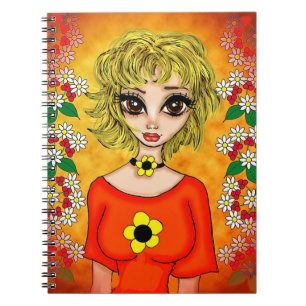 Girl With Orange Blouse Notebook (80 Pages B&W)