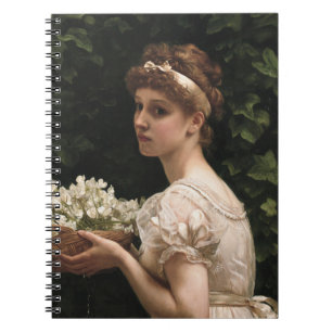 Girl With Pea Blossoms (by Edward Poynter) Notebook