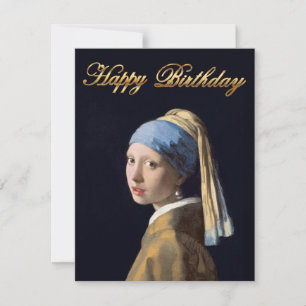 Girl with pearl earring 1665 Happy Birthday