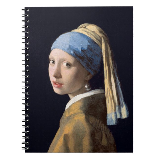 Girl with pearl earring 1665 Johannes Vermeer Notebook (Front)