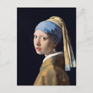 Girl with pearl earring 1665 postcard