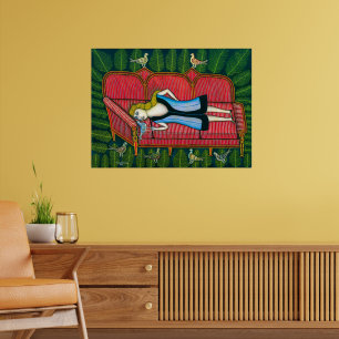 Girl with Pigeons   Morris Hirshfield   Poster