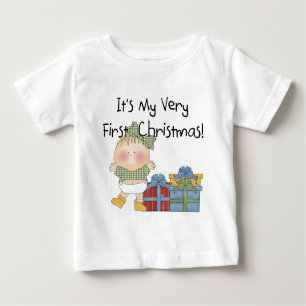 Girl with Presents 1st Christmas Tshirts and Gifts