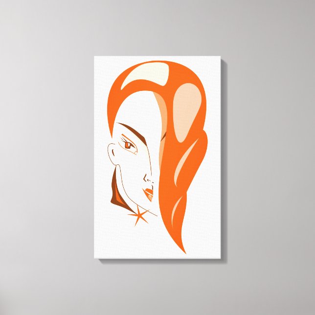 Girl with Red Hair Canvas Print (Front)