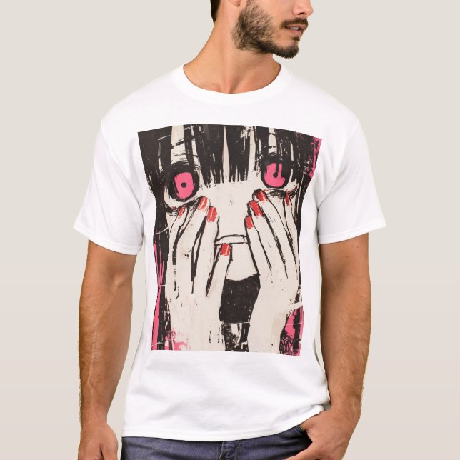 Girl With RED Nails T-Shirt (Front)