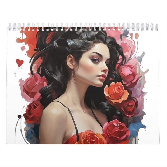 girl with roses calendar (Cover)