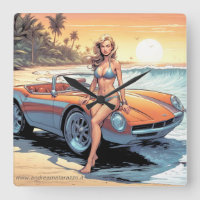 Girl with sports car