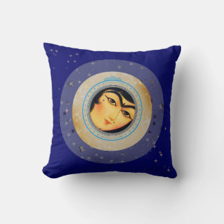 Girl with Stars Pillow - Whimsical Decor for Any R