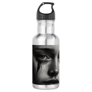 Girl with tears 532 ml water bottle