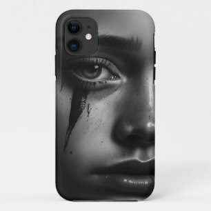 Girl with tears Case-Mate iPhone case