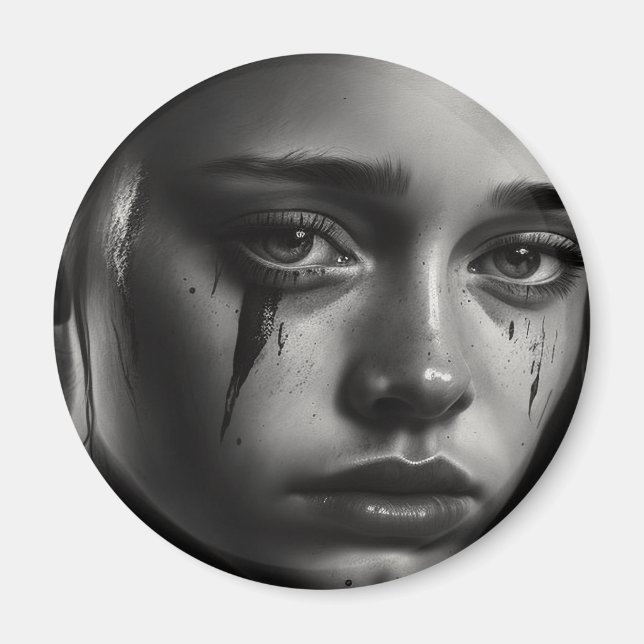 Girl with tears magnet (Front)