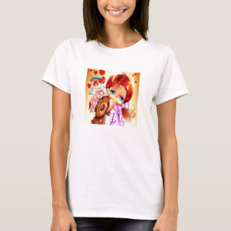 Girl With Teddy Bear T-Shirt