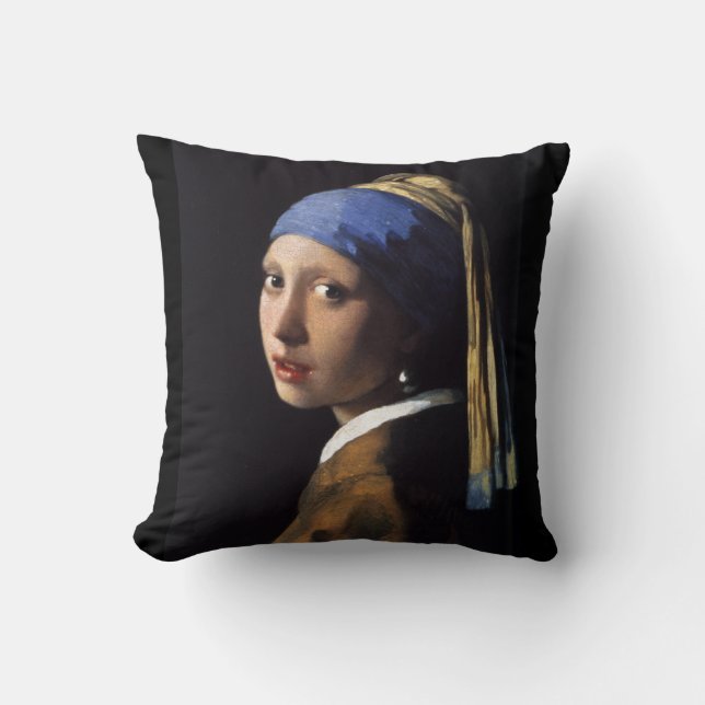Girl With The Pearl Earring Pillow (Front)