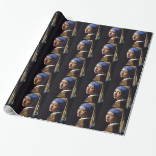 girl with the pearl earring wrapping paper