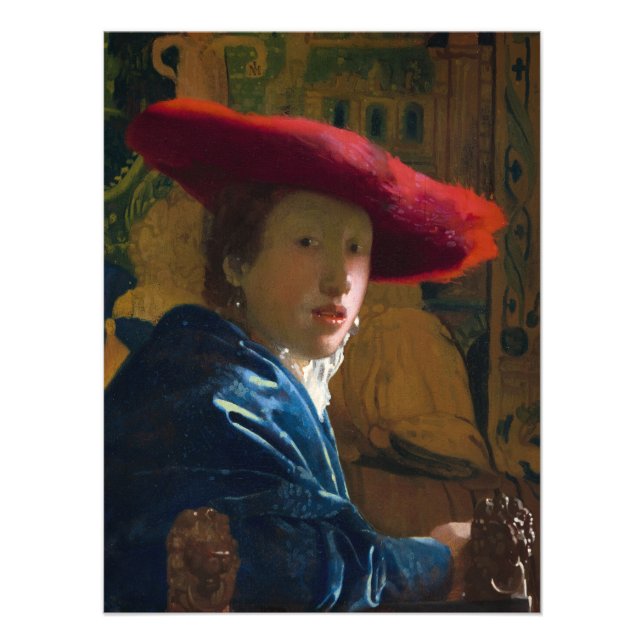 Girl with the Red Hat by Johannes Vermeer Photo Print (Front)