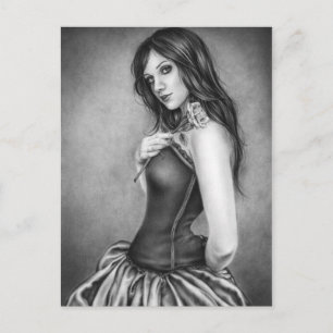 Girl with the rose Postcard