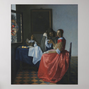 Girl with the Wine Glass — Vermeer Poster