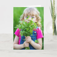 Girl With Weeds For Mum