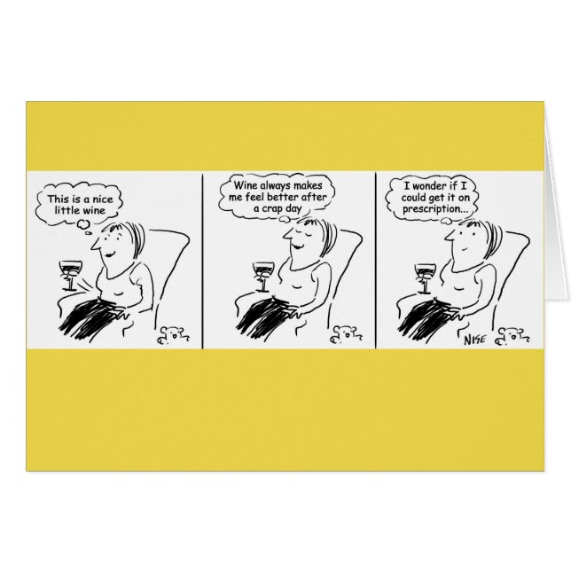 Girl Wonders if she can get Wine on Prescription (Front Horizontal)