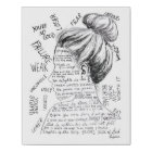 Girl Words- Foam Canvas