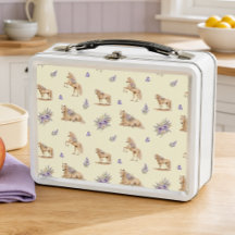 Girl Yellow Purple Floral Horse Pattern