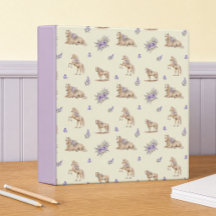 Girl Yellow Purple Horse Floral Pattern