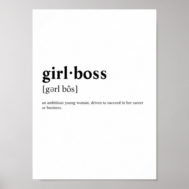 Girlboss - Dictionary meaning Poster (Front)