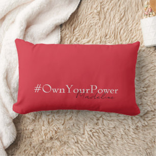 Girlboss Empowerment Gift - Personalised Name  Lumbar Cushion
