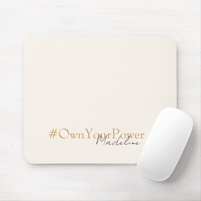Girlboss Empowerment Gift - Personalised Name  -  Mouse Pad (With Mouse)