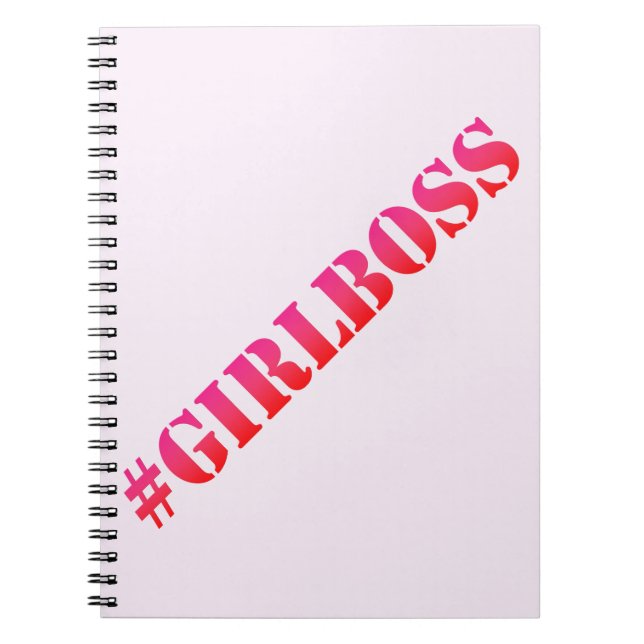 #GirlBoss - Fun quote Notebook (Front)