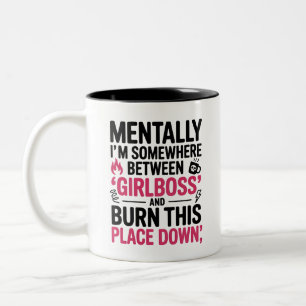 Girlboss or Burnout? Funny Mood Mug