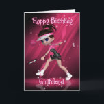 Girlfriend Birthday Card - Tennis<br><div class="desc">Girlfriend Birthday Card - Tennis</div>