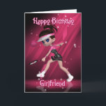 Girlfriend Birthday Card - Tennis<br><div class="desc">Girlfriend Birthday Card - Tennis</div>