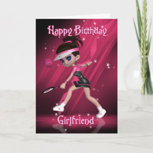 Girlfriend Birthday Card - Tennis