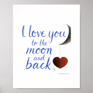 Girlfriend Boyfriend Love You To The Moon And Back Poster