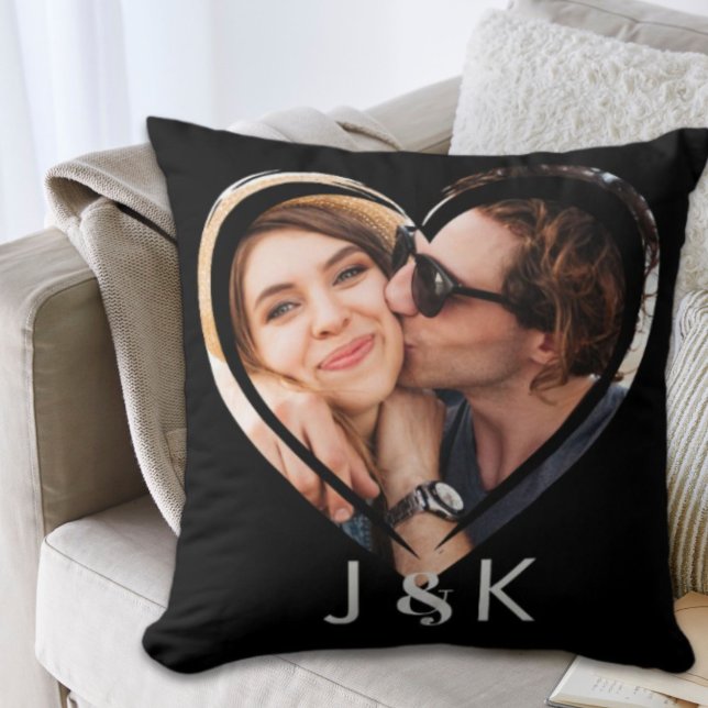Girlfriend Boyfriend Photo Collage Dating Couple  Cushion (Girlfriend Boyfriend Photo Collage Dating Couple Throw Pillow)