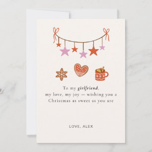 Girlfriend Christmas Card Cute Personalised