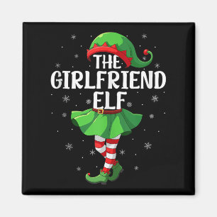 Girlfriend Elf Christmas Girls Women Elf Squad Xma Magnet