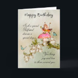 Girlfriend Fairy Birthday Card With Blossom<br><div class="desc">Girlfriend Fairy Birthday Card With Blossom</div>