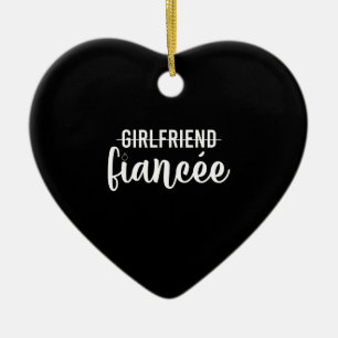 Girlfriend Fiancee Engagement Party Gift Engaged Ceramic Tree Decoration