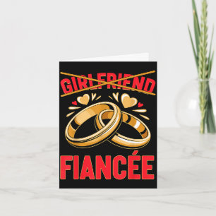 Girlfriend fiancée wife bride engaged engagement card
