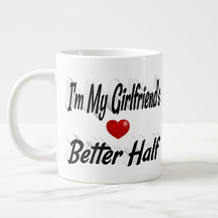 Girlfriend funny quote black text large coffee mug