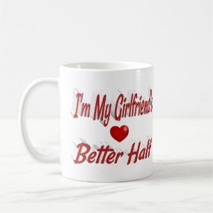 Girlfriend funny quote red text coffee mug