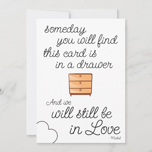Girlfriend Gift Card for her Anniversary Love Card (Front)